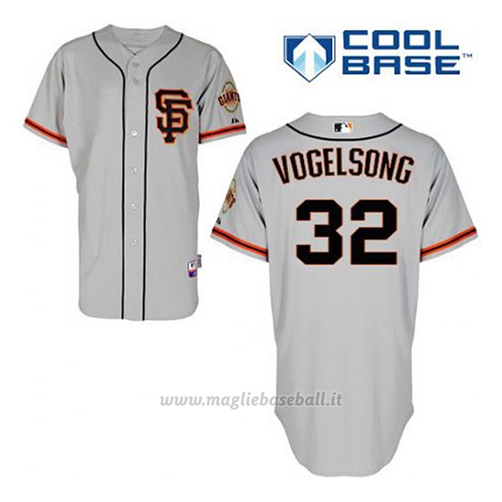 Maglia Baseball Uomo San Francisco Giants Ryan Vogelsong 32 Grigio Alterner Cool Base